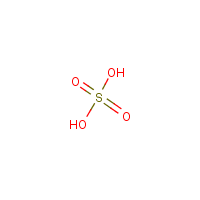 Sulfuric acid formula graphical representation