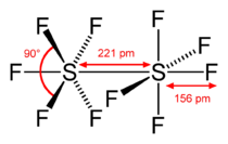 Sulfur pentafluoride formula graphical representation
