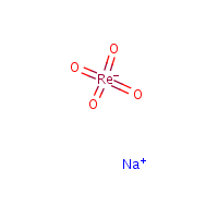 Sodium perrhenate formula graphical representation