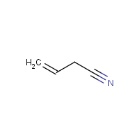 Allyl cyanide formula graphical representation