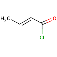 trans-Crotonyl chloride formula graphical representation
