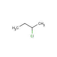 2-Chlorobutane formula graphical representation