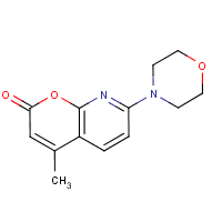 4-Methyl-7-morpholino-2H-pyrano(2,3-b)pyridin-2-one formula graphical representation