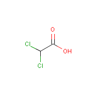 Dichloroacetic acid formula graphical representation