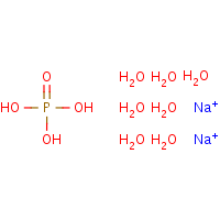 Disodium phosphate heptahydrate formula graphical representation