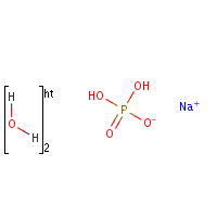 Sodium phosphate, monobasic, dihydrate formula graphical representation