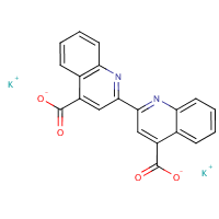 Dipotassium (2,2'-biquinoline)-4,4'-dicarboxylate formula graphical representation