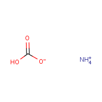 Ammonium bicarbonate formula graphical representation