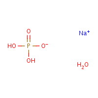 Sodium phosphate, monobasic, monohydrate formula graphical representation