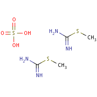 2-Methyl-2-thiopseudourea sulfate formula graphical representation