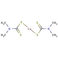 Copper(II) dimethyldithiocarbamate formula graphical representation