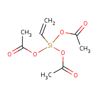 Vinyltriacetoxysilane formula graphical representation