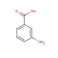 m-Aminobenzoic acid formula graphical representation