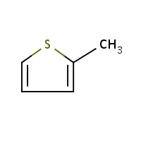 2-Methylthiophene formula graphical representation