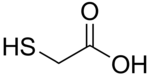 Thioglycolic acid formula graphical representation