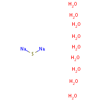 Sodium sulfide nonahydrate formula graphical representation