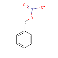 Phenylmercuric nitrate formula graphical representation