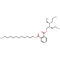 1,2-Benzenedicarboxylic acid, 1,2-diundecyl ester, branched and linear formula graphical representation