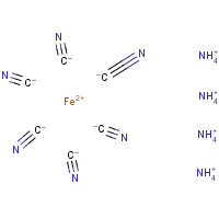 Ammonium ferrocyanide formula graphical representation