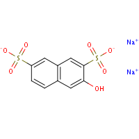 2-Naphthol-3,6-disulfonic acid, disodium salt formula graphical representation