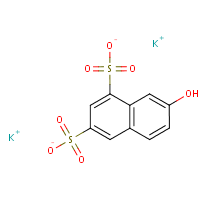 2-Naphthol-6,8-disulfonic acid, dipotassium salt formula graphical representation