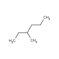 3-Methylhexane formula graphical representation