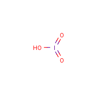 Iodic acid formula graphical representation