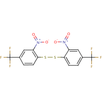 Bis(2-nitro-4-trifluoromethylphenyl) disulfide formula graphical representation