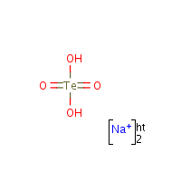 Sodium tellurate(VI) formula graphical representation