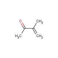 Methyl isopropenyl ketone formula graphical representation