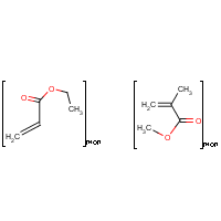 2-Propenoic acid, 2-methyl-, methyl ester, polymer with ethyl 2-propenoate formula graphical representation