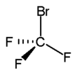 Trifluorobromomethane formula graphical representation