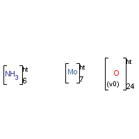 Ammonium molybdate (VI) formula graphical representation