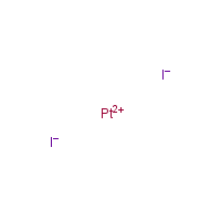 Platinum(II) iodide formula graphical representation