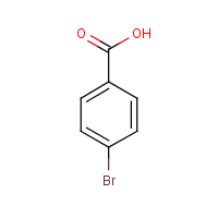 p-Bromobenzoic acid formula graphical representation