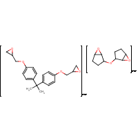 6-Oxabicyclo(3.1.0)hexane, 2,2'-oxybis-, polymer with 2,2'-((1-methylethylidene)bis(4,1-phenyleneoxymethylene))bis(oxirane) formula graphical representation