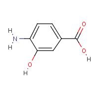 4-Amino-3-hydroxybenzoic acid formula graphical representation