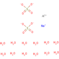 Aluminum sodium sulfate dodecahydrate formula graphical representation