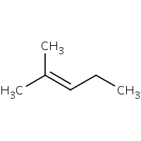2-Methyl-2-pentene formula graphical representation