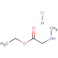 Sarcosine ethyl ester hydrochloride formula graphical representation