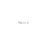 Deuterium fluoride formula graphical representation