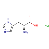 Histidine hydrochloride formula graphical representation