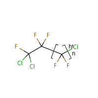 Poly(difluoromethylene), alpha-chloro-omega-(2,2-dichloro-1,1,2-trifluoroethyl)- formula graphical representation