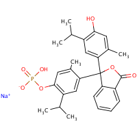 Sodium thymolphthalein monophosphate formula graphical representation
