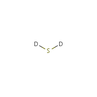 Deuterium sulfide formula graphical representation