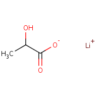 Lithium lactate formula graphical representation