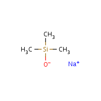Sodium trimethylsilanolate formula graphical representation