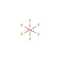 Rhenium hexafluoride formula graphical representation