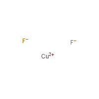 Copper(II) fluoride formula graphical representation