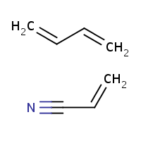 2-Propenenitrile, polymer with 1,3-butadiene, 1-cyano-1-methyl-4-oxo-4-((2-(1-piperazinyl)ethyl)amino)butyl-terminated formula graphical representation